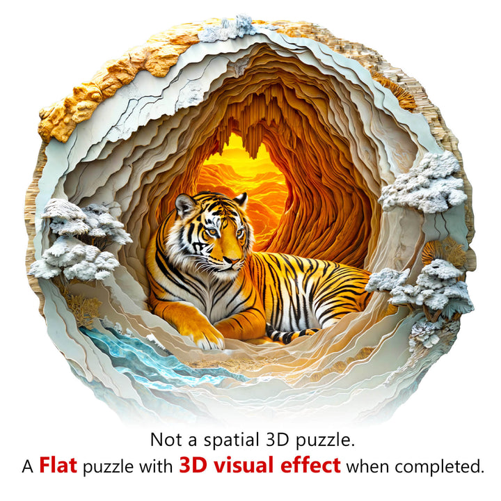3D Tiger Wooden Jigsaw Puzzle - By Woodbests