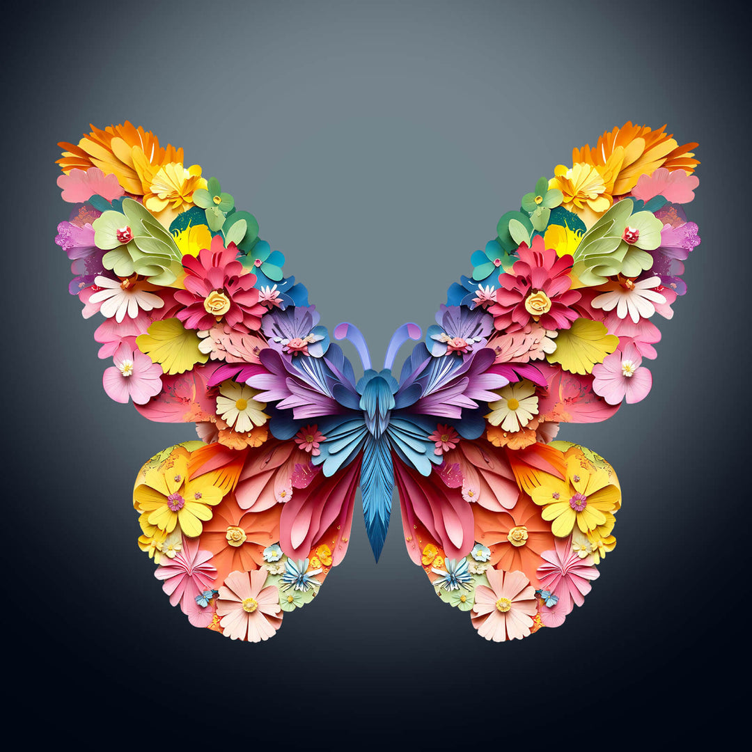 3D Colorful Butterfly Wooden Jigsaw Puzzle - By Woodbests