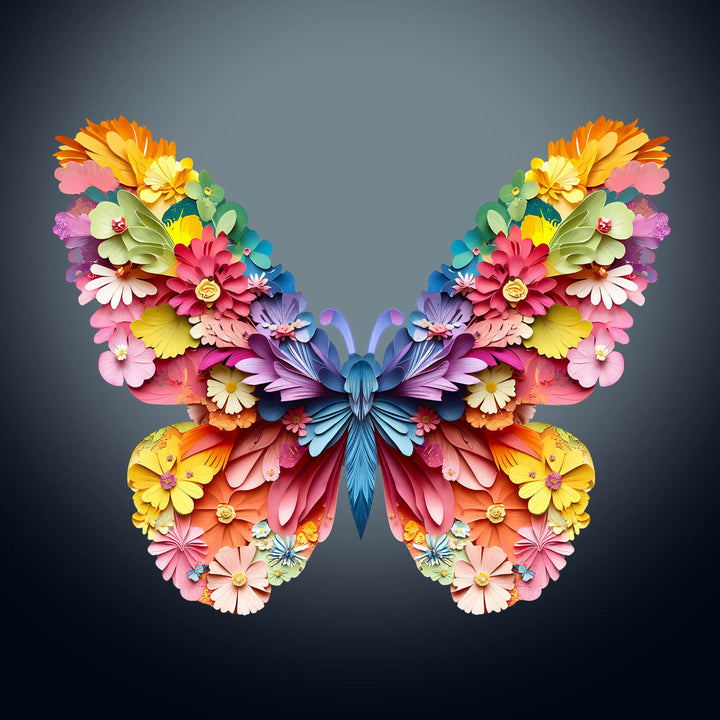 3D Colorful Butterfly Wooden Jigsaw Puzzle - By Woodbests