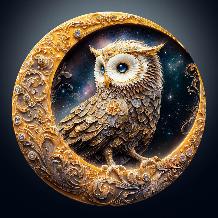 Mond-Eule Holzpuzzle