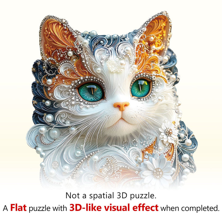 Schmuck-Katzen Holzpuzzle