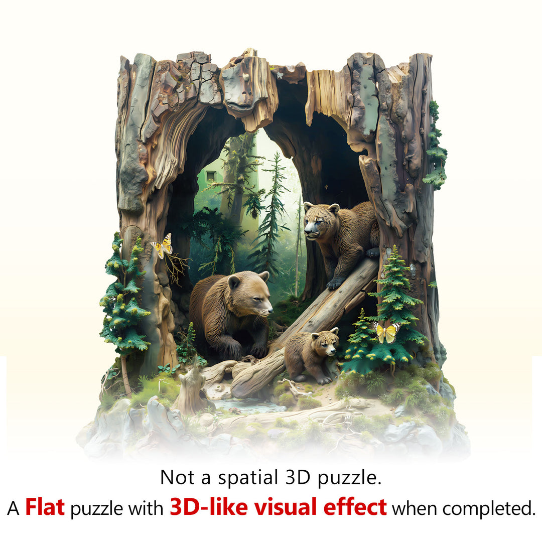 Familien-Bären Holzpuzzle