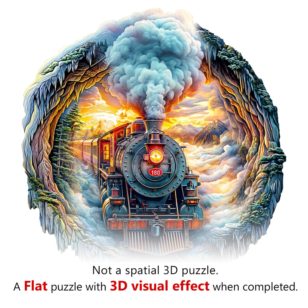 3D Steam Train Wooden Jigsaw Puzzle - By Woodbests