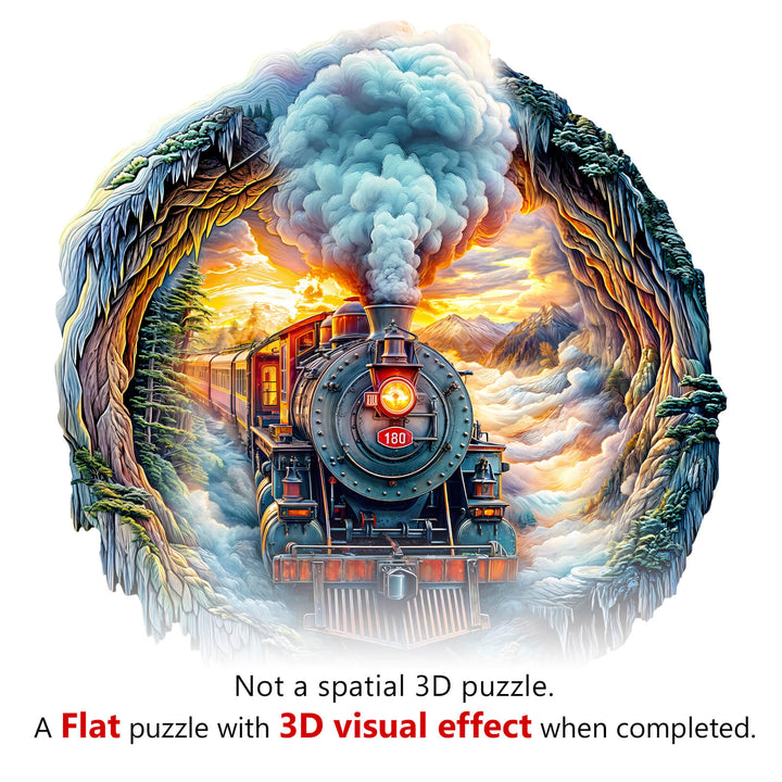 3D Steam Train Wooden Jigsaw Puzzle - By Woodbests