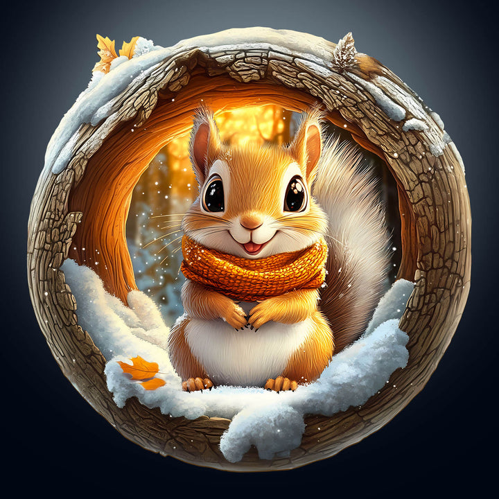 Höhlen-Eichhörnchen Holzpuzzle