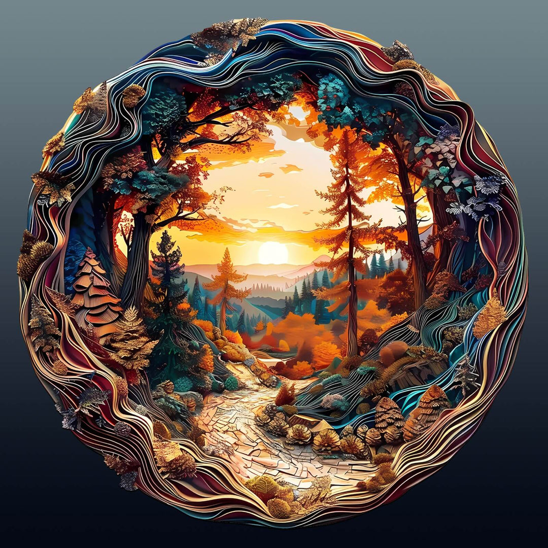 3D Winding Road Wooden Jigsaw Puzzle - Woodbests