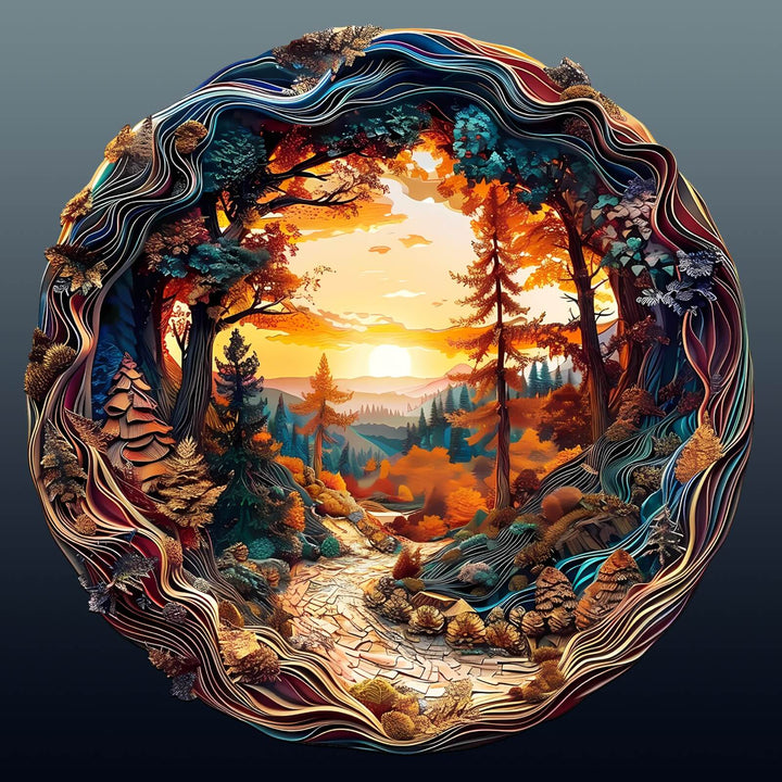 3D Winding Road Wooden Jigsaw Puzzle - Woodbests