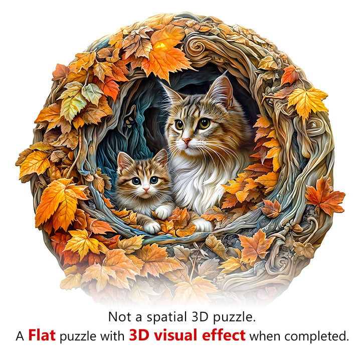 3D Mutterkatze Holzpuzzle