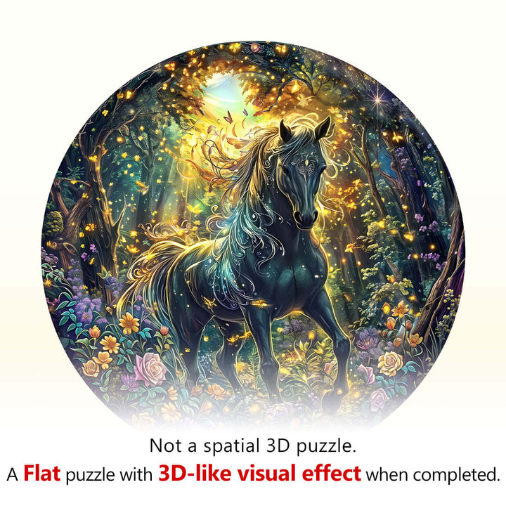 Forest Horse Wooden Jigsaw Puzzle