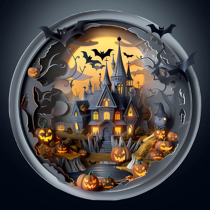 3D Halloween Castle-3 Wooden Jigsaw Puzzle - Woodbests