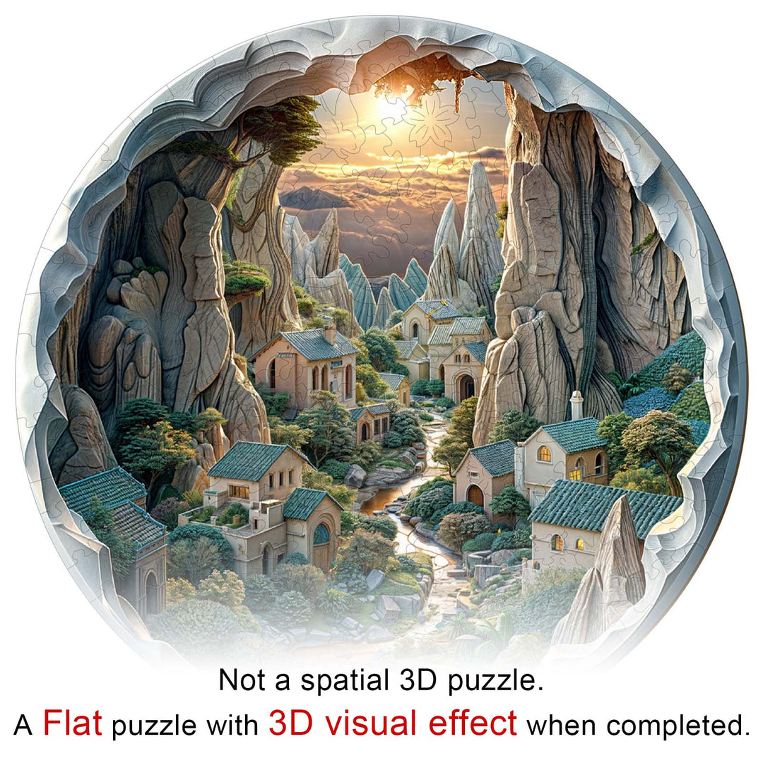3D vision inside the cave-2 Wooden Jigsaw Puzzle - By Woodbests