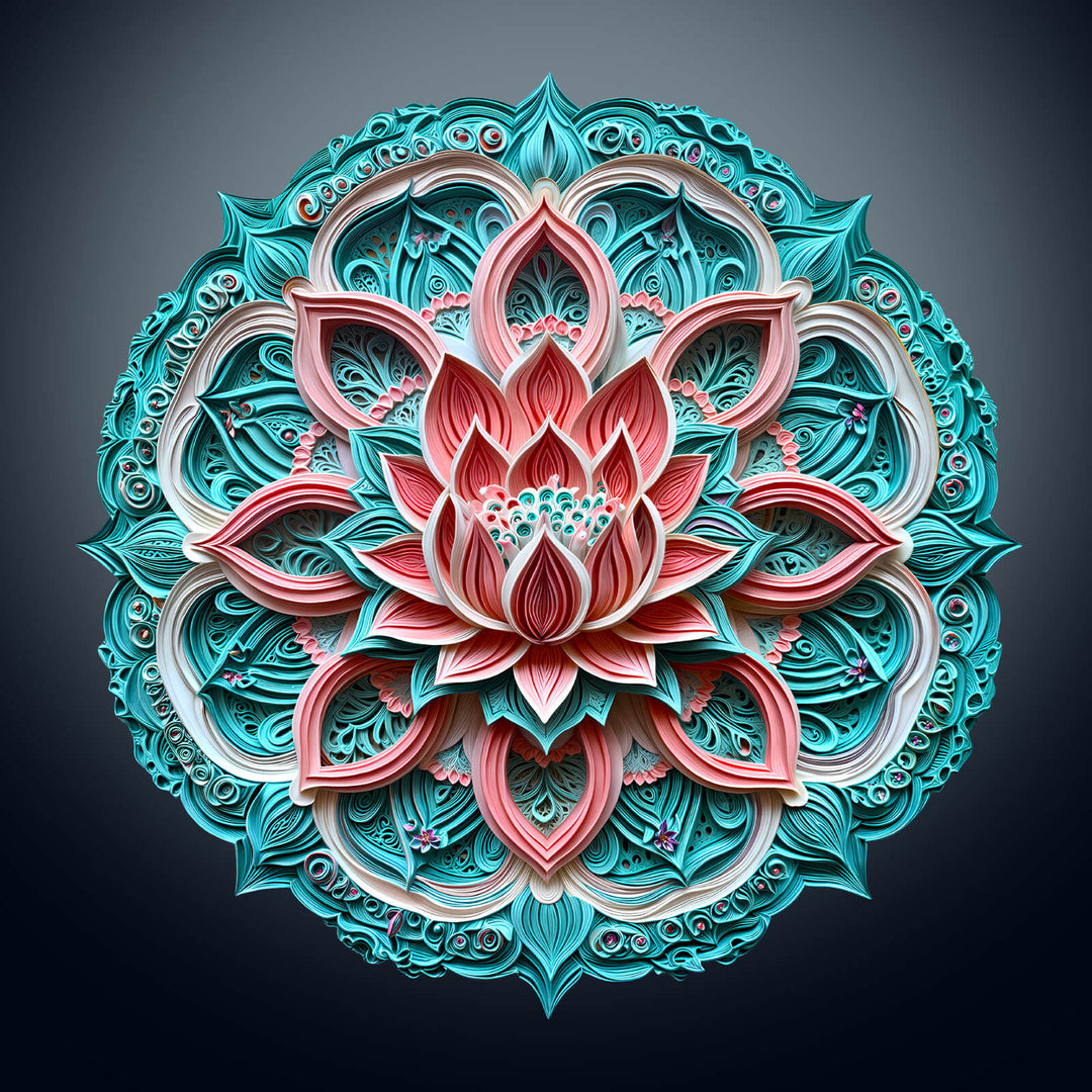 3D Mandala Lotus-2 Wooden Jigsaw Puzzle - Woodbests