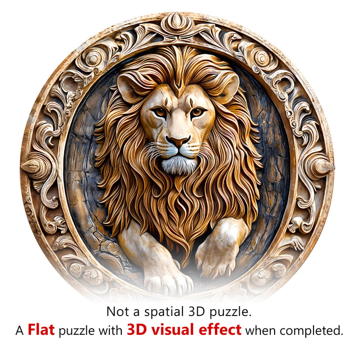 3D-Löwenskulptur Holzpuzzle