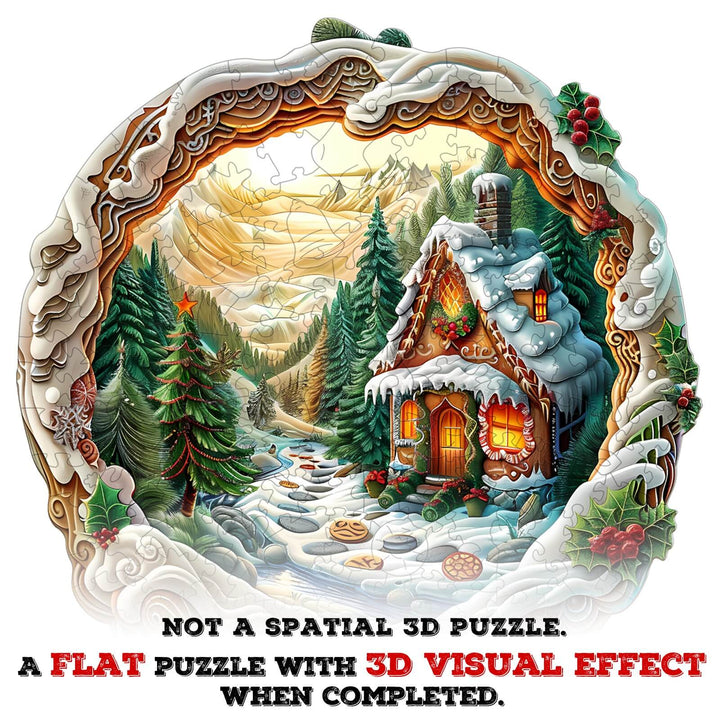 3D Christmas House-1 Wooden Jigsaw Puzzle - By Woodbests