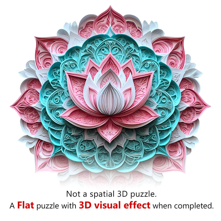 3D Mandala Lotus-1 Wooden Jigsaw Puzzle - By Woodbests