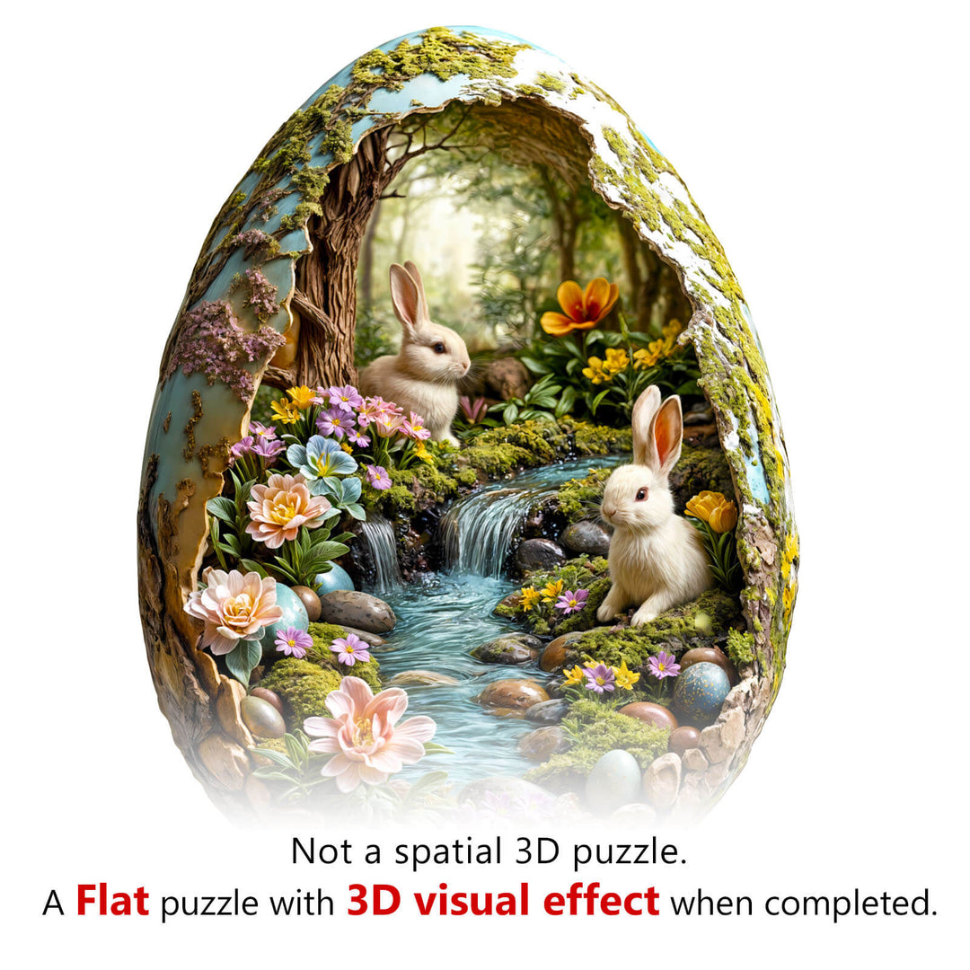 3D Oster-Wunderwelt 1 Holzpuzzle