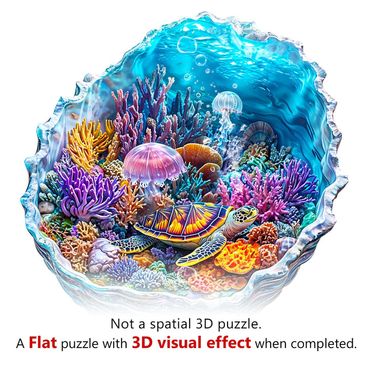 3D Ocean's Embrace Wooden Jigsaw Puzzle - Woodbests