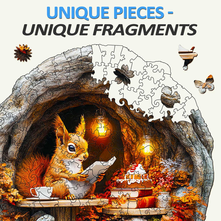3D Burrow Squirrel Wooden Jigsaw Puzzle - By Woodbests