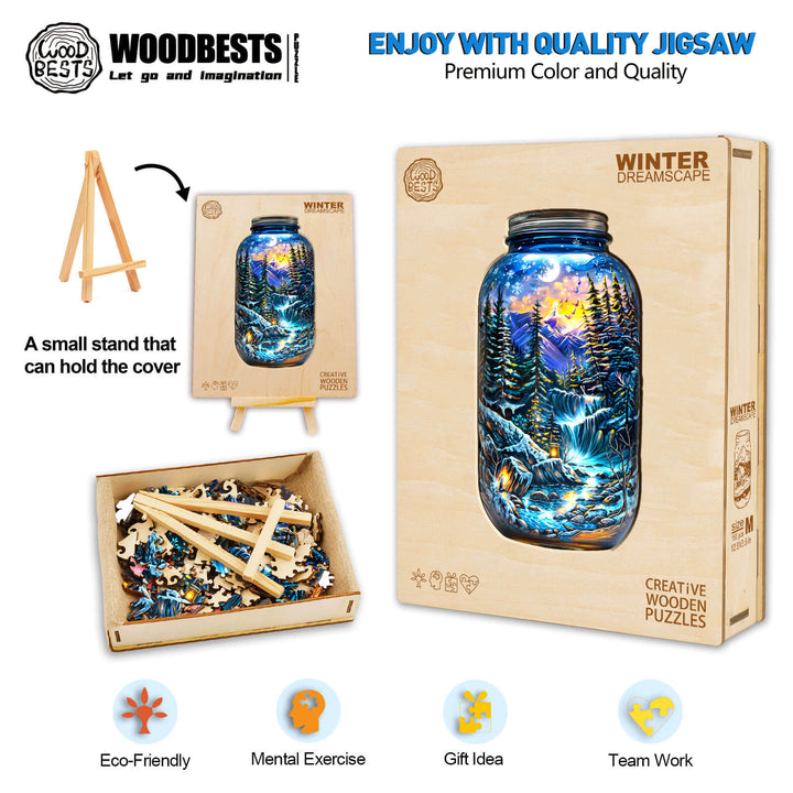 Wintertraumlandschaft Holzpuzzle