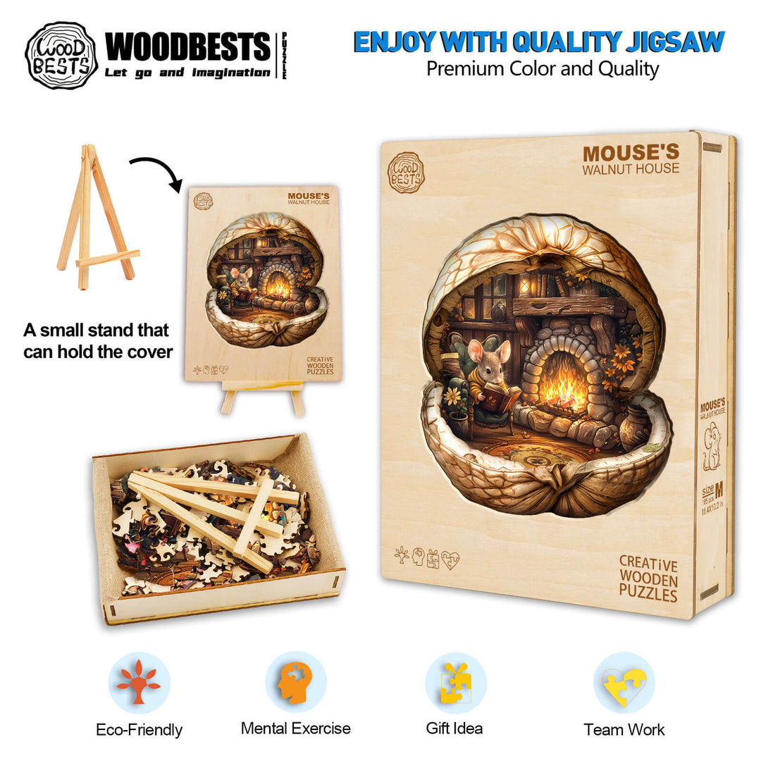 Nusshaus der Maus Holzpuzzle