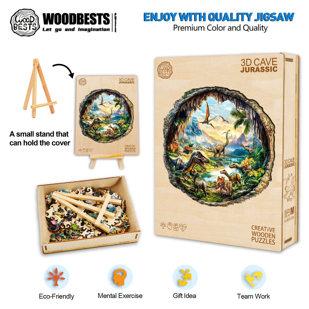 Jurassic Höhlen Holzpuzzle