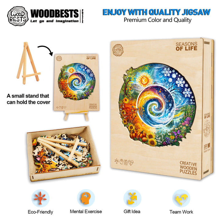 Lebenszeiten Holzpuzzle