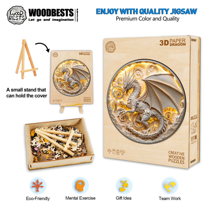 3D-Origami-Drachen Holzpuzzle