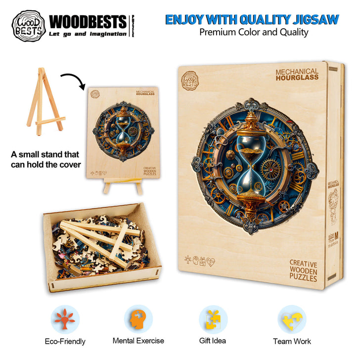 Mechanische Sanduhr Holzpuzzle