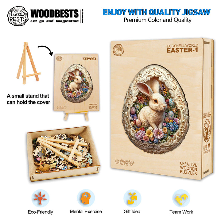 Oster-Eierwelt Holzpuzzle