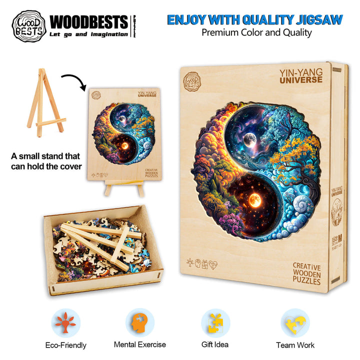 Yin-Yang Universum Holzpuzzle