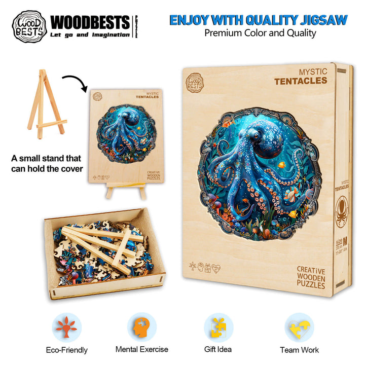 Mystische Tentakel Holzpuzzle