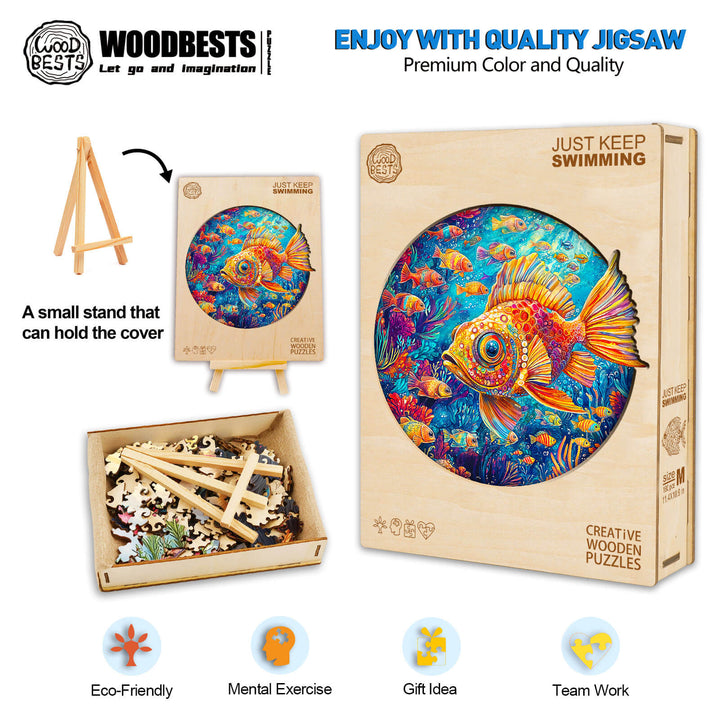 Schwimm Weiter Holzpuzzle