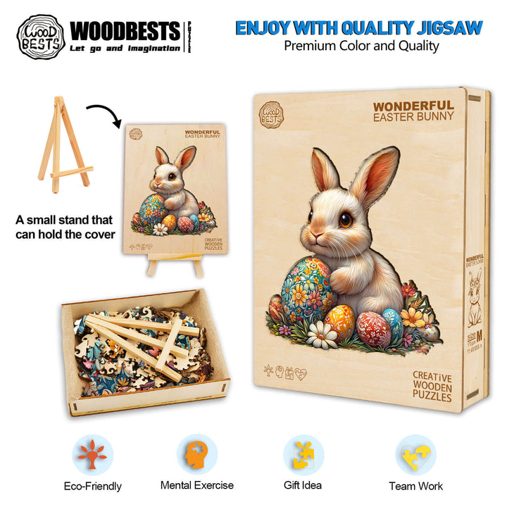 3D Osterhase Holzpuzzle