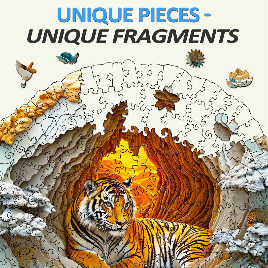 3D Tiger Wooden Jigsaw Puzzle - By Woodbests
