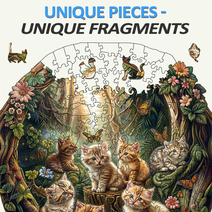 Laid-back Kitten Wooden Jigsaw Puzzle - By Woodbests