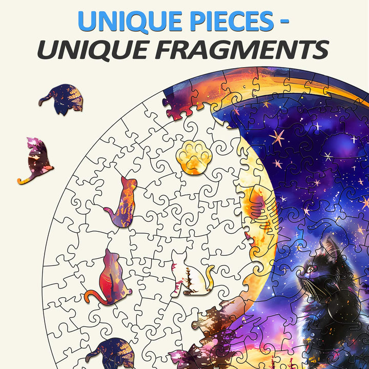 Sternen-Katze Holzpuzzle