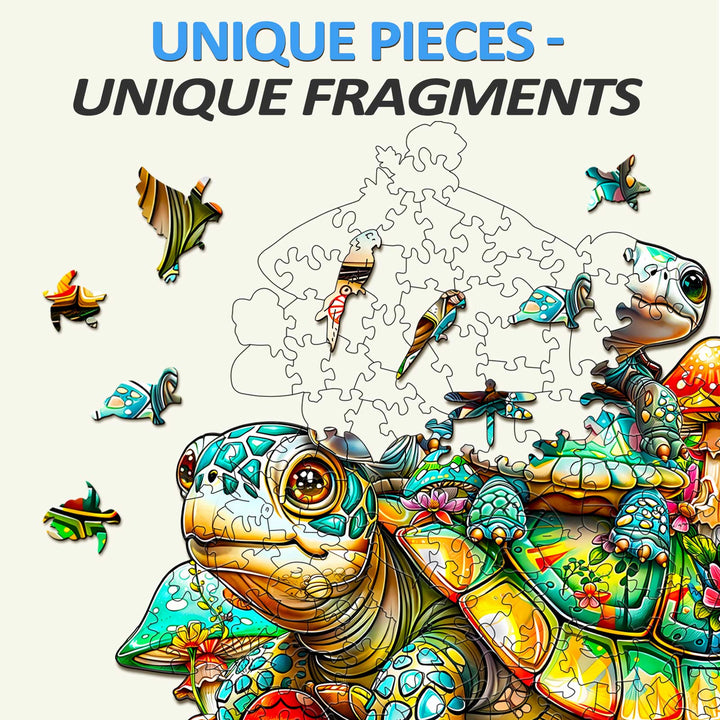 Turtle family Wooden Jigsaw Puzzle - By Woodbests