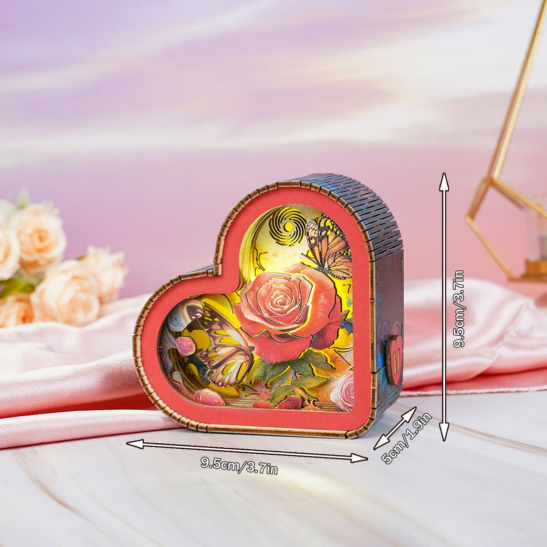 Blumen & Schmetterlinge - 3D Holz Nachtlicht Bausatz