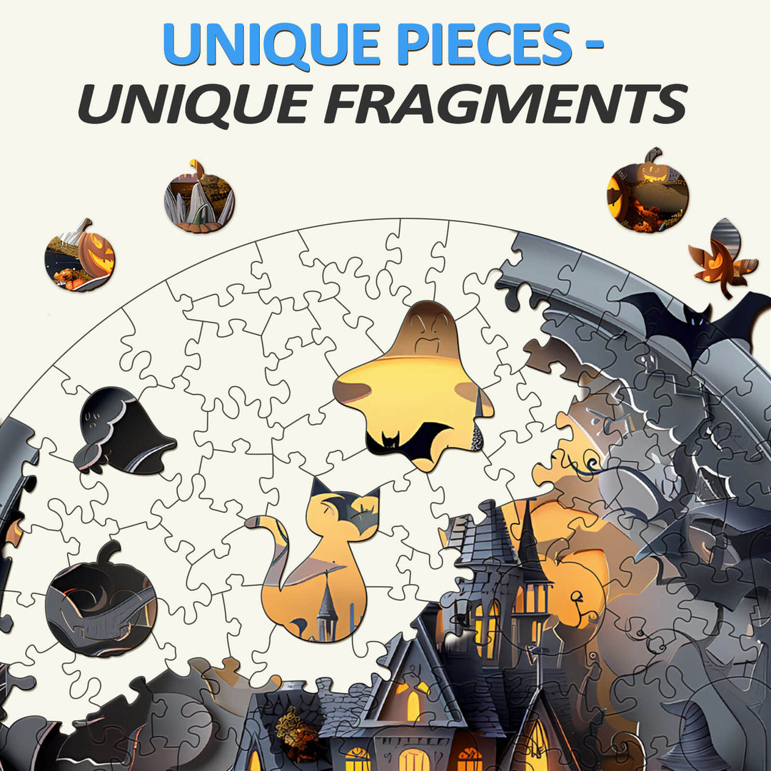 3D Halloween Castle-3 Wooden Jigsaw Puzzle - Woodbests