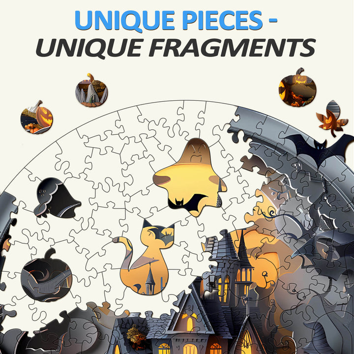 3D Halloween Castle-3 Wooden Jigsaw Puzzle - Woodbests