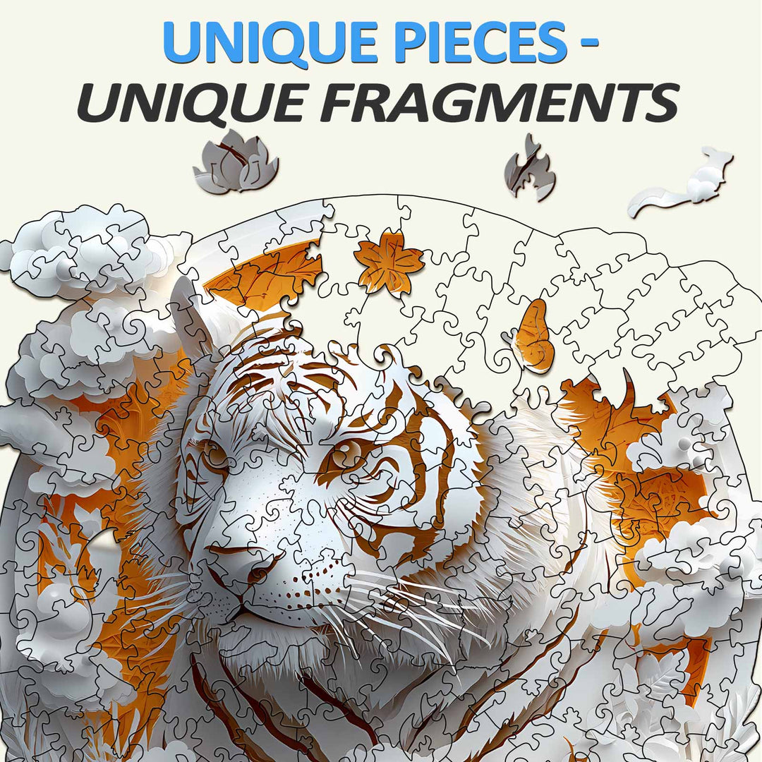 3D Paper Tiger Wooden Jigsaw Puzzle - By Woodbests