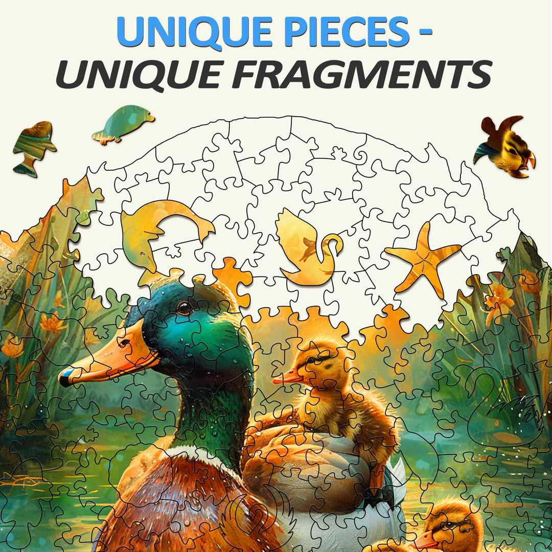 Entenfamilie Holzpuzzle