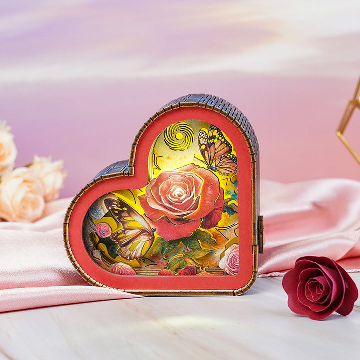 Blumen & Schmetterlinge - 3D Holz Nachtlicht Bausatz