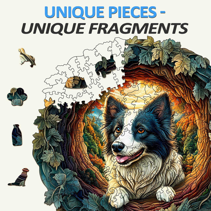 3D Border Collie Wooden Jigsaw Puzzle - By Woodbests