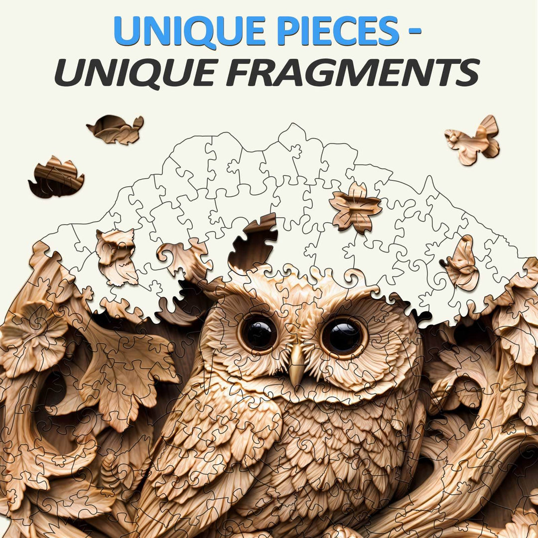 3D Owl-2 Wooden Jigsaw Puzzle - By Woodbests