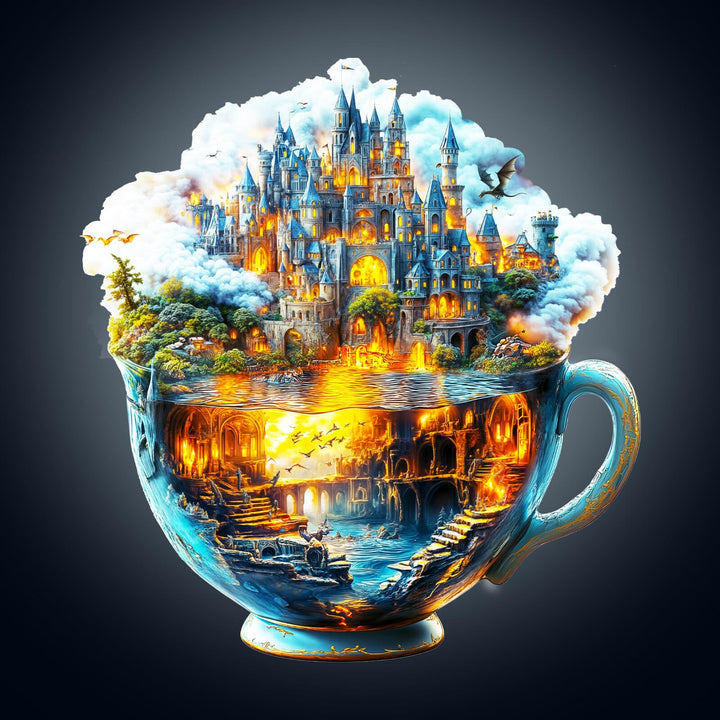 Magische Tasse Modell 1 Holzpuzzle