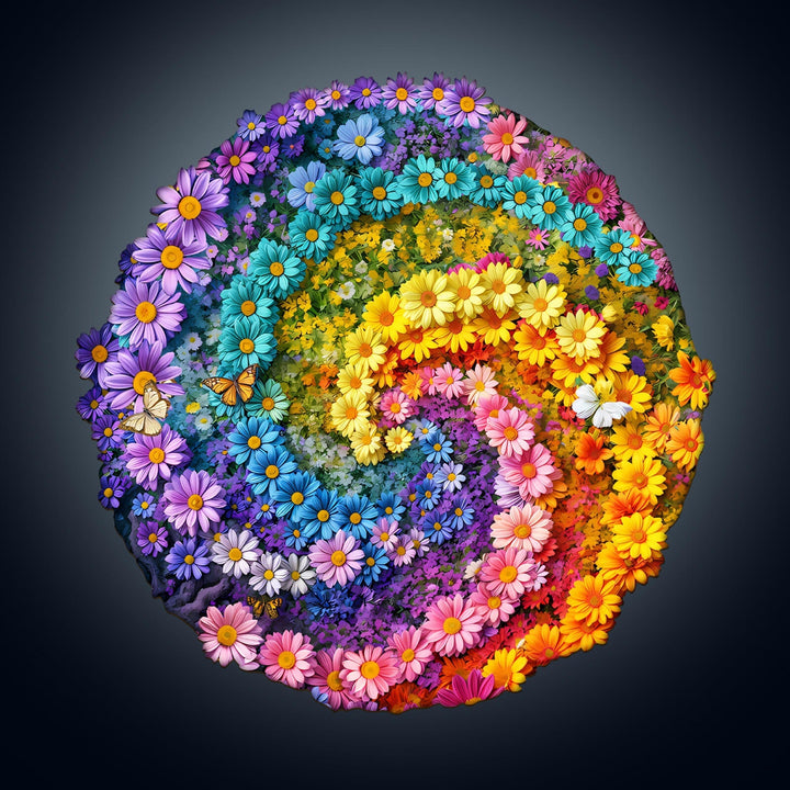 Blumenmeer Holzpuzzle