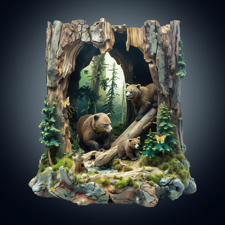 Familien-Bären Holzpuzzle