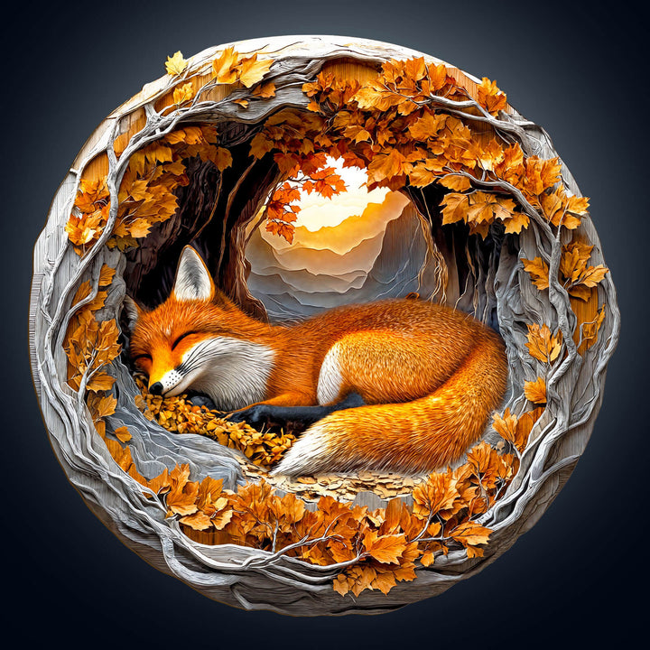 3D Fuchs Holzpuzzle