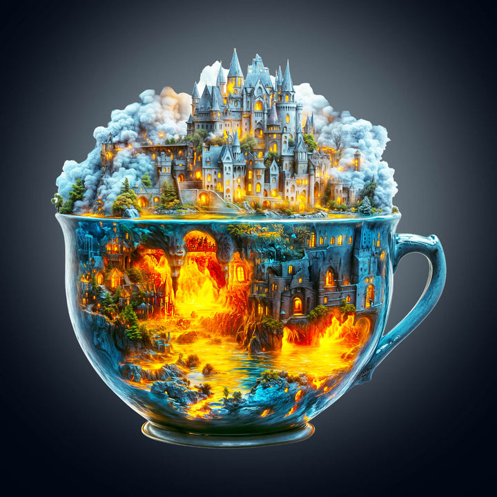 Magische Tasse Modell 2 Holzpuzzle